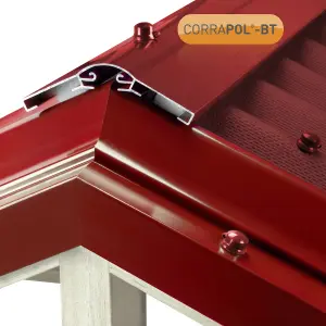 Corrapol Red Aluminium Ridge piece (L)6mm (W)145mm