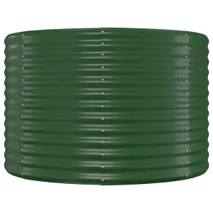 Berkfield Garden Planter Green 554x100x68 cm Powder-coated Steel