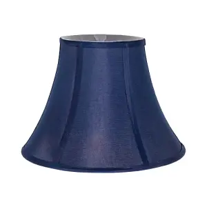 Traditional Empire Shaped 12 Inch Lamp Shade in Rich Silky Navy Cotton Fabric