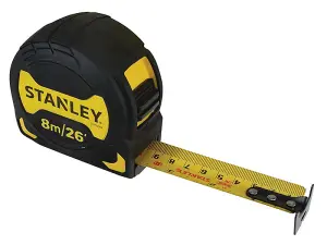 Stanley STHT0-33569 Tape Measure Rubber Grip 8M Metric Imperial STA033569