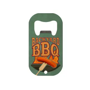 Grindstore Backyard BBQ Master Chef Mini Bottle Opener Green/Orange (One Size)