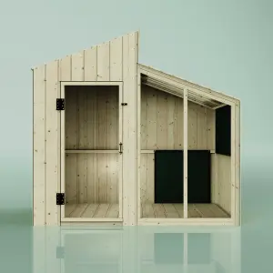 PolarPlay Kids Scandinavian Style Wooden Playhouse - Freyja Green