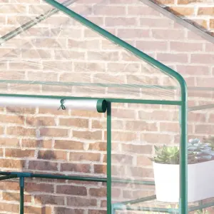 Outsunny Walk In Greenhouse Garden Clear PVC Frame Shelves Reinforced Plant Grow