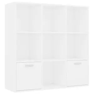 Berkfield Book Cabinet White 98x30x98 cm Engineered Wood