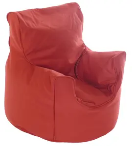 Cotton Twill Terracotta Bean Bag Arm Chair Toddler Size