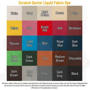 Scratch Doctor Liquid Fabric Dye Paint for sofas, clothes and furniture 500ml Tan