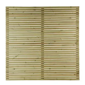 Klikstrom Lemhi Contemporary Closeboard Autoclave & pressure treated Green Wooden Fence panel (W)1.8m (H)1.8m