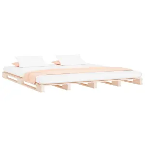 Berkfield Pallet Bed 150x200 cm King Size Solid Wood Pine