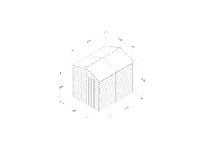 4LIFE Apex Shed 6x8 - Single Door - No Window