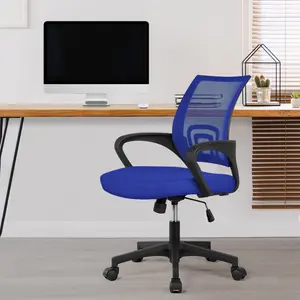 Mid-Back Mesh Swivel Office Chair Blue