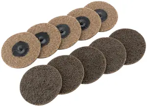 Draper  Polycarbide Abrasive Pads, 75mm, Coarse (Pack of 10) 75628