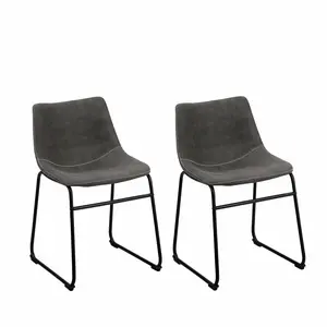 Yorba Linda Upholstered Dining Chair (Set of 2) Grey