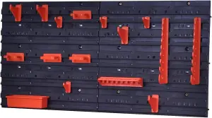 WALL MOUNTED TOOL PEG BOARD SET GARAGE STORAGE BINS WORKSHOP RACK SHED ORGANISER Model 5