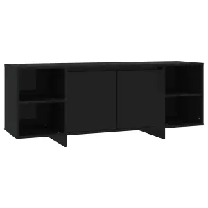 Berkfield TV Cabinet Black 130x35x50 cm Engineered Wood