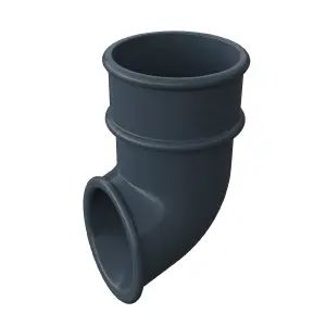 Anthracite Grey Round 68mm Downpipe Shoe, Freeflow Rain Water Systems