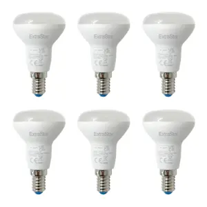 Extrastar 5W LED Bulb R50 E14,WarmWhite 3000K, pack of 6