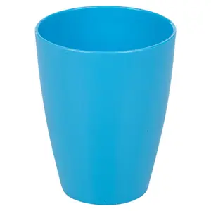 URBNLIVING 10cm Height Blue 6 Small Plastic Drinking Cups 330ml