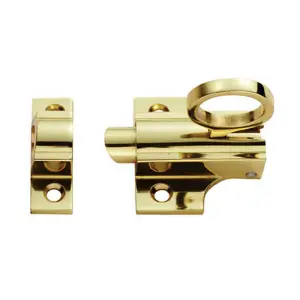 Sprung Fanlight Window Catch 33mm Fixing Centres Polished Brass Loft Window