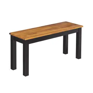 Copenhagen Bench Black Frame-Oiled Wood