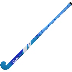 37.5 Inch Mulberry Wood Hockey Stick - BLUE/AQUA - Ultrabow Micro Comfort Grip