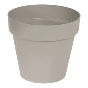 Verve Nurgul Matt Peyote Polypropylene Plant pot (Dia) 30cm, (H)26.6cm, 12L