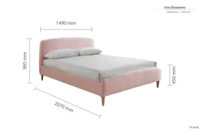 Birlea Otley Double Bed Blush Pink