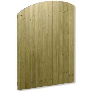 Premier Garden Supplies Pedestrian Gate 180cm (6ft) High x 120cm Wide Tongue & Groove Arch Top Fully Framed Single Swing Gate