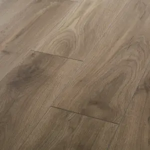 GoodHome Oldbury Grey Wood planks Oak effect Laminate Flooring, 1.73m²