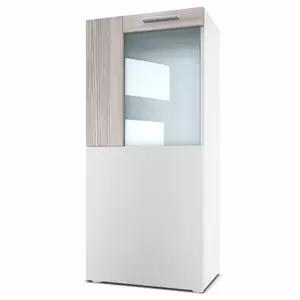 Killion Display Cabinet Black/Grey High Gloss / Without LED