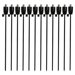 Harbour Housewares - Metal Garden Torches - Barrel - Pack of 12