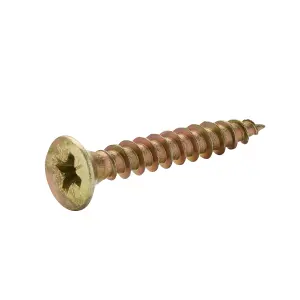 Diall Yellow-passivated Carbon steel Screw (Dia)4.5mm (L)30mm, Pack of 500