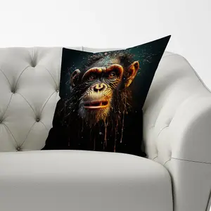 Splashart Monkey Face Cushions 60cm x 60cm