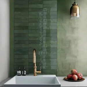 La Boca Green 246 x 60 246 x 60 Glossy metro Tile