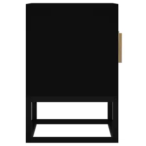 Berkfield TV Cabinet Black 105x30x45 cm Engineered Wood and Iron