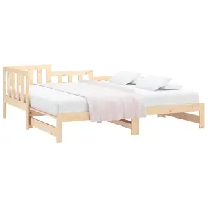 Berkfield Pull-out Day Bed 2x(90x200) cm Solid Wood Pine