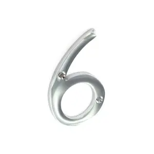 Securit 6 Chrome Door Number Chrome (75mm)