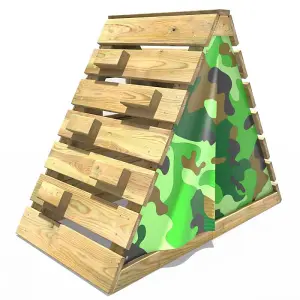 Rebo Mini Wooden Climbing Pyramid Adventure Playset - Camo