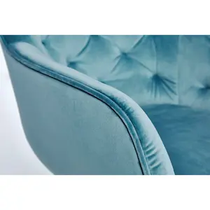 Kensington Upholstered Dining Chair Light Blue Velvet