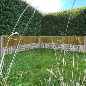 Ultimate Vertical Tongue & Groove Fence Panel (Pack of 4) Width: 6ft x Height: 1ft Interlocking Planks Fully Framed