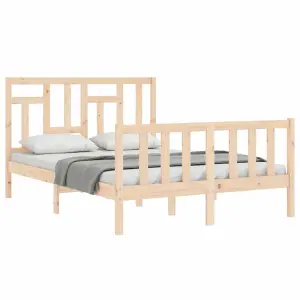 Berkfield Bed Frame with Headboard 120x200 cm Solid Wood