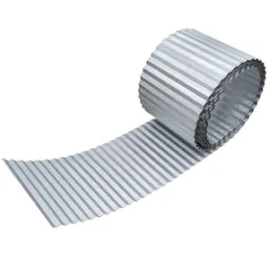 Galvanised Aluzinc Lawn Edging Roll - Wavy - 16.5cm Height - 50m