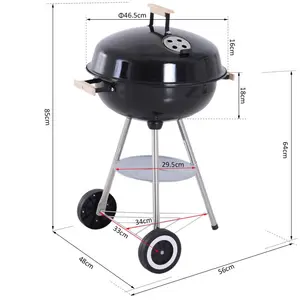 Audrene Kamado Charcoal Portable 0cm² Smoker & Grill