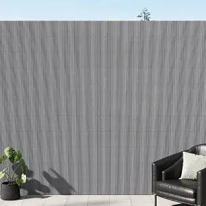 Light Grey 200cm W x 300cm L Garden Sunshade Privacy Fence Screen Panel Garden Fencing Divider