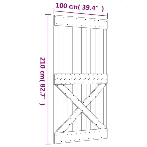 Berkfield Door NARVIK 100x210 cm Solid Wood Pine