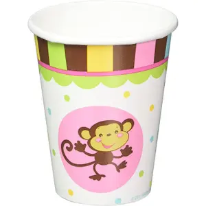 Amscan Animals Of The Rainforest Paper Party Cup (Pack of 8) Multicoloured (One Size)