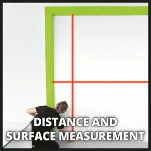 Einhell Laser Distance Measuring Tool - Portable Distance, Surface & Volume Calculator - 50 Metre Range - TC-LD 50