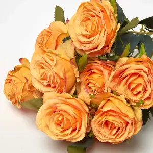 Homescapes Artificial Bouquet of Yellow Roses