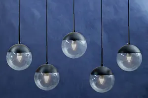 Interiors by Premier Revive Clear Glass Shades Pendant Light