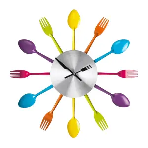 Maison by Premier Multi Coloured Cutlery Wall Clock