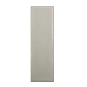 Laura Ashley Mason Pale Dove Grey Gloss Brick effect Textured Ceramic Indoor Wall tile, Pack of 54, (L)245mm (W)75mm